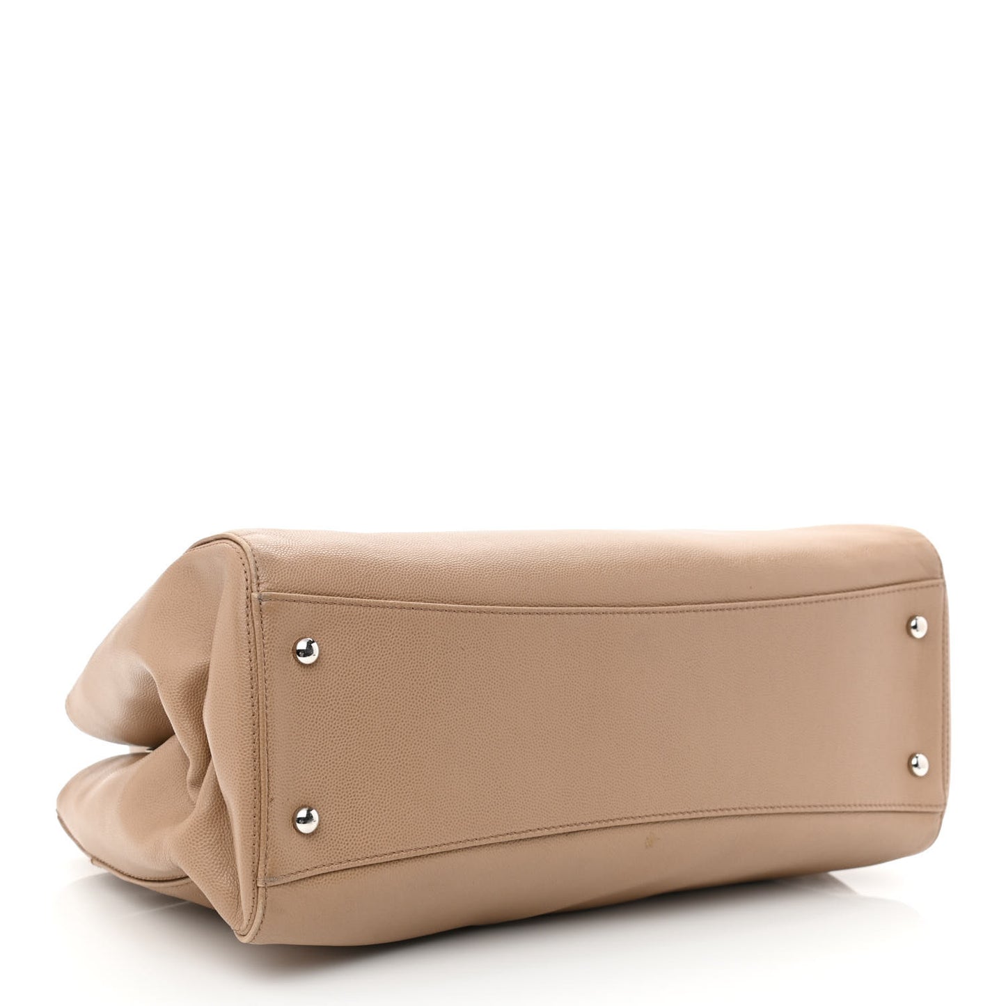 Caviar Medium Cerf Executive Shopper Tote Beige