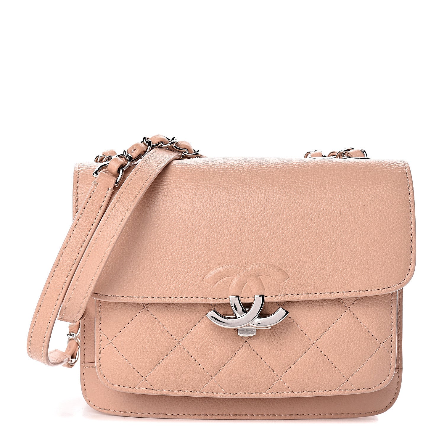Chanel Caviar Quilted CC Box Flap Light Pink 1 of 10