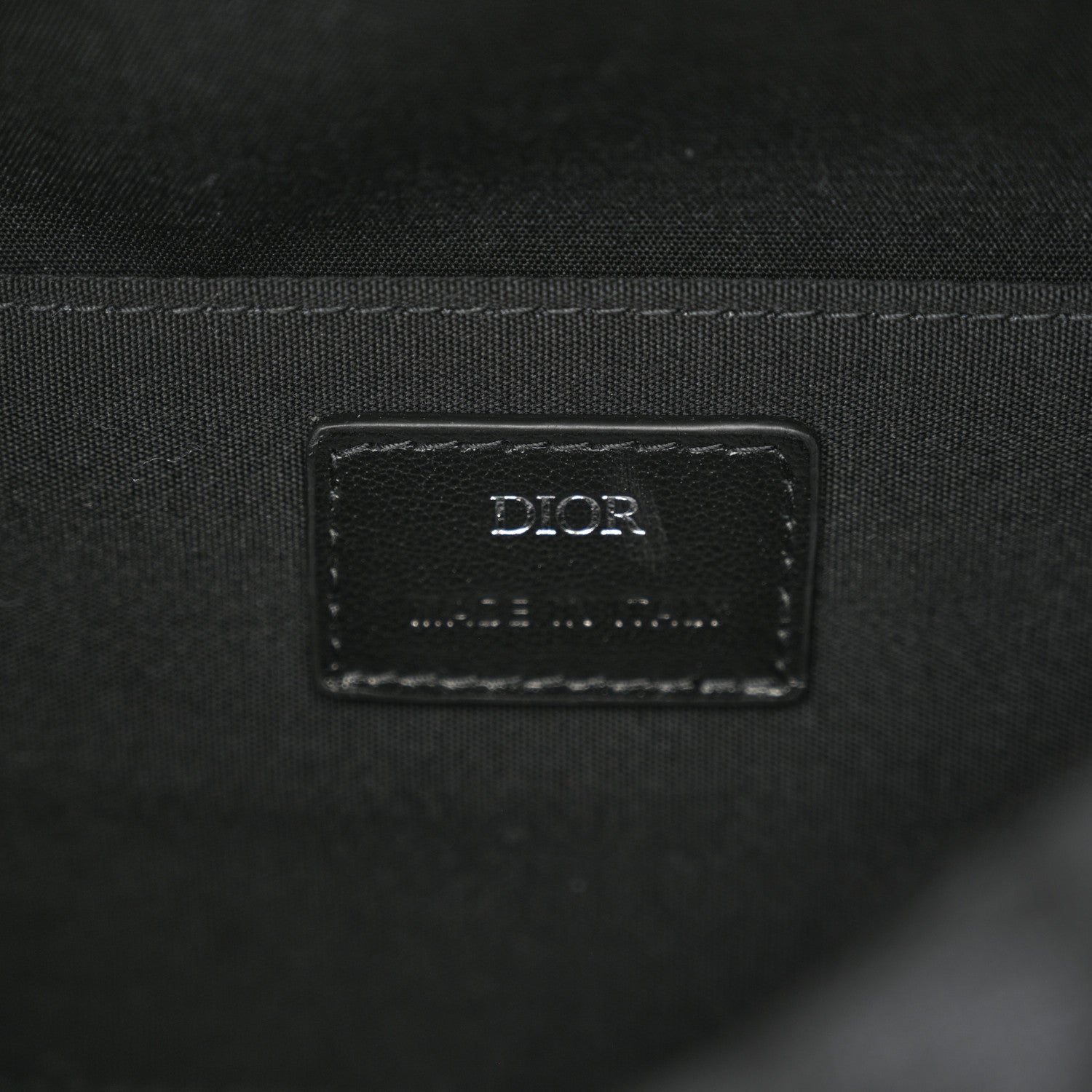 Christian Dior Oblique Jacquard Grained Calfskin Lingot Toiletry Bag Black 6 of 11