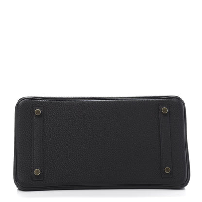 Hermes Togo Matte Alligator Birkin Touch 30 Black 6 of 35