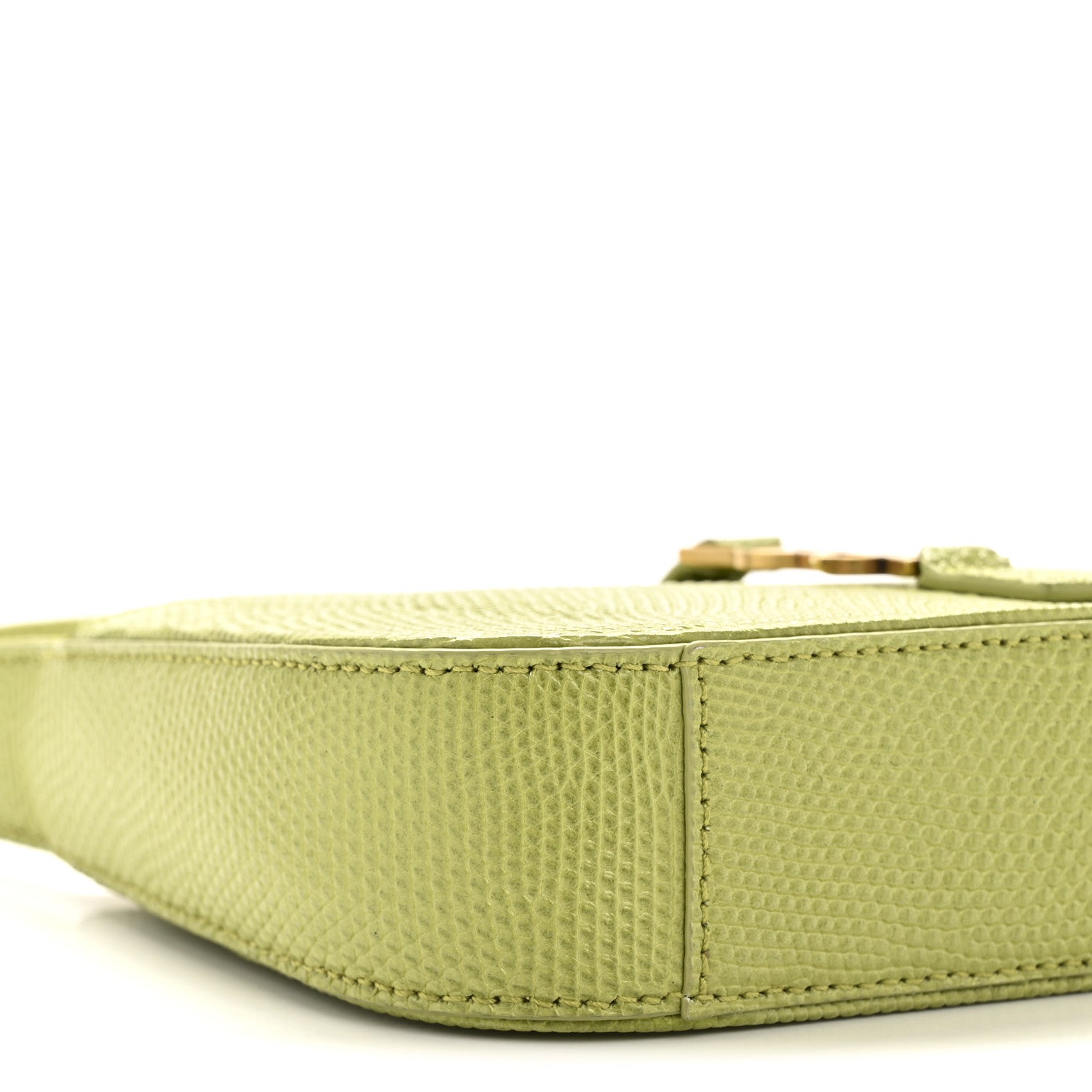 Saint Laurent Calfskin Lizard Embossed Le 5 A 7 Mini Hobo Dull Lime 9 of 11