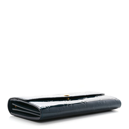 Louis Vuitton Vernis Sarah Wallet Blue Nuit 4 of 12