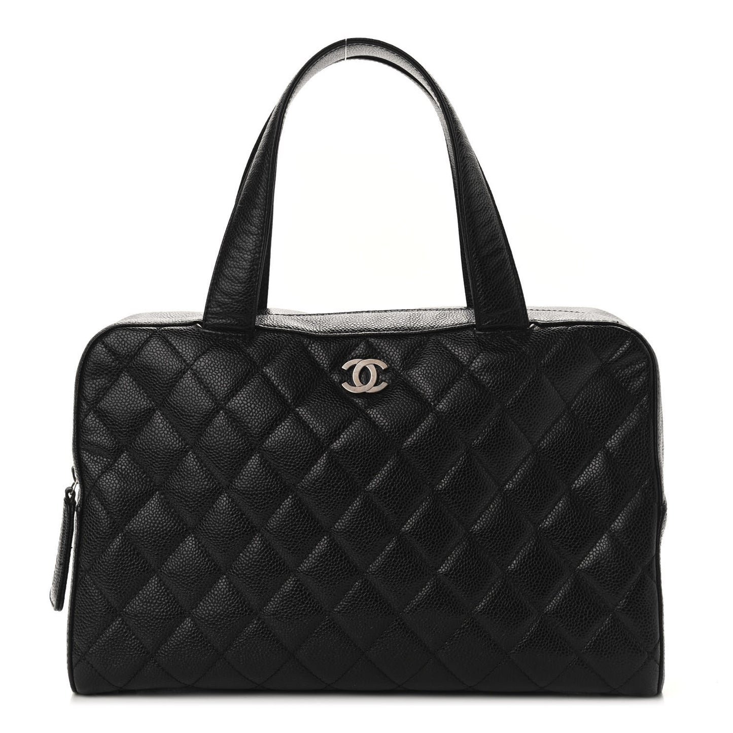 Caviar Quilted Bowler Black