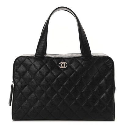 Chanel Caviar Quilted Bowler Black 1 of 9