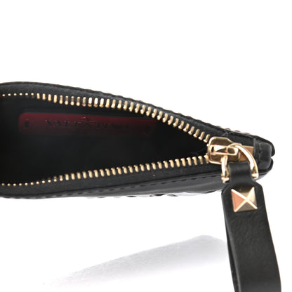 Valentino Garavani Calfskin VLTN Zip Pouch Black White 5 of 6