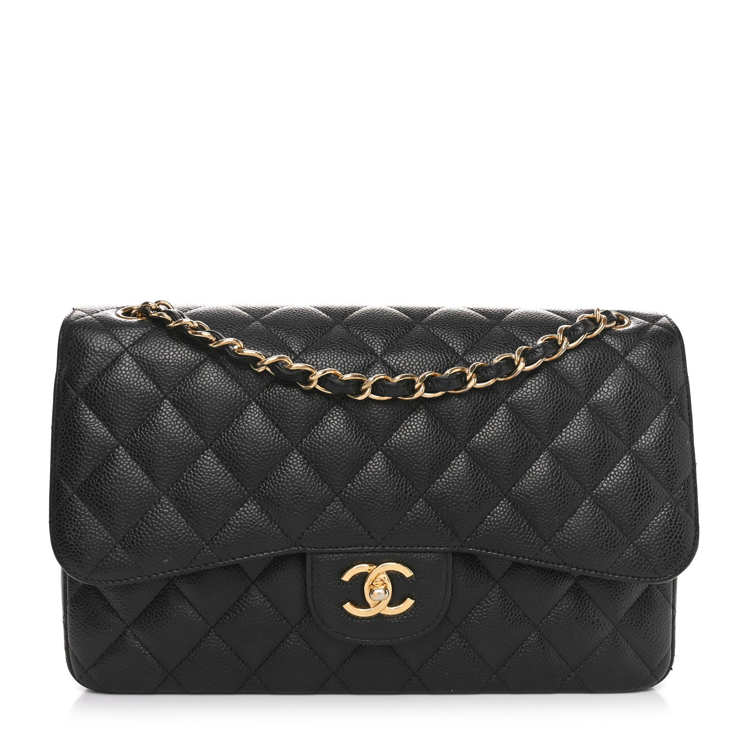 Chanel Caviar Quilted Jumbo Double Flap Black 1 of 12