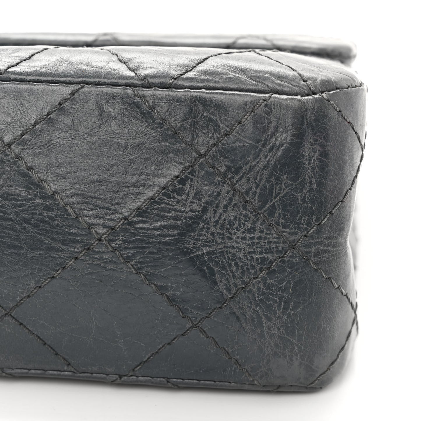 Aged Calfskin Quilted 50th Anniversary 2.55 Reissue 227 Flap Grey