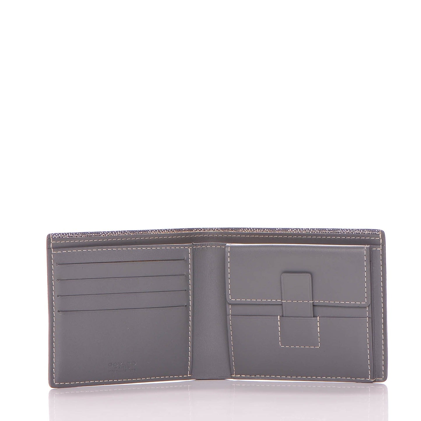 Goyardine Saint Florentin Bi-Fold Wallet Grey