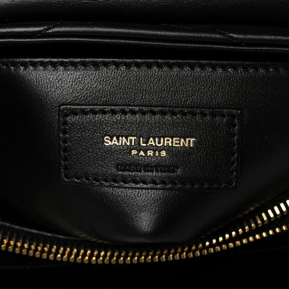 Saint Laurent Calfskin Y Quilted Monogram Small Loulou Chain Satchel Black 8 of 12