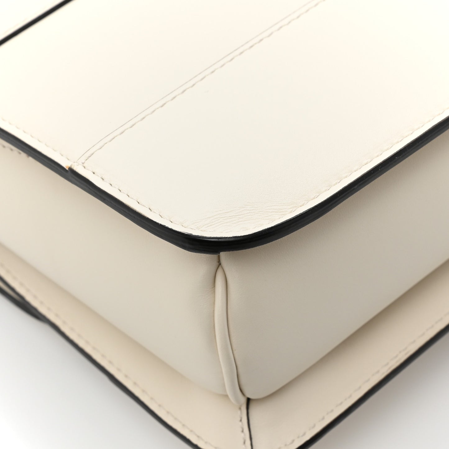 Calfskin Sylvie Web Queen Margaret Shoulder Bag White