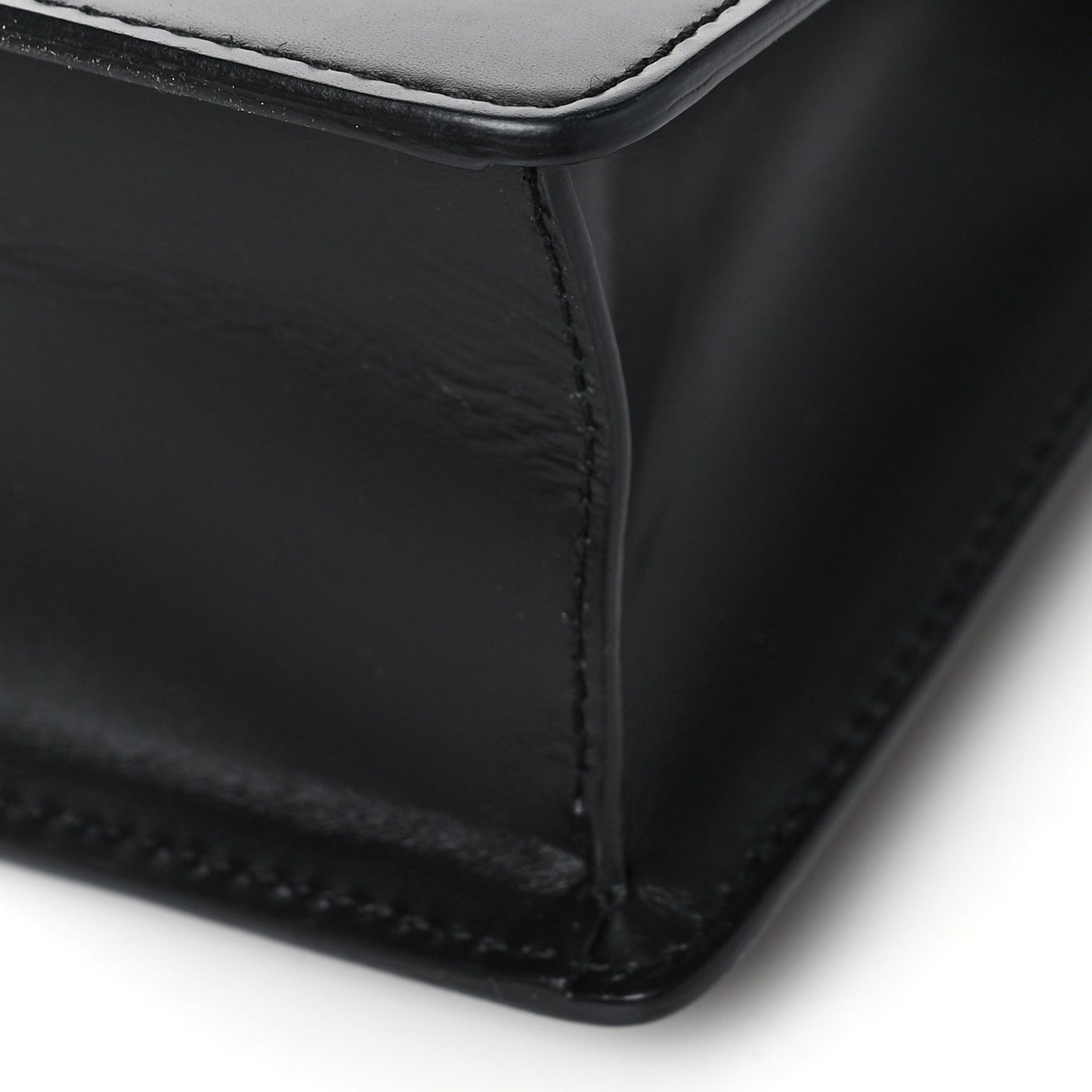 Calfskin Mini Sylvie Chain Shoulder Bag Black