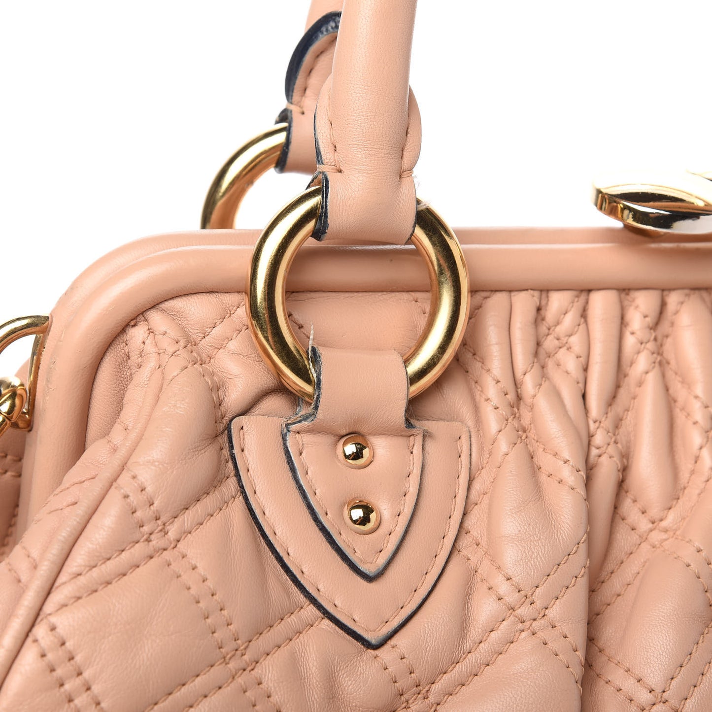 Calfskin Quilted Stam Blush