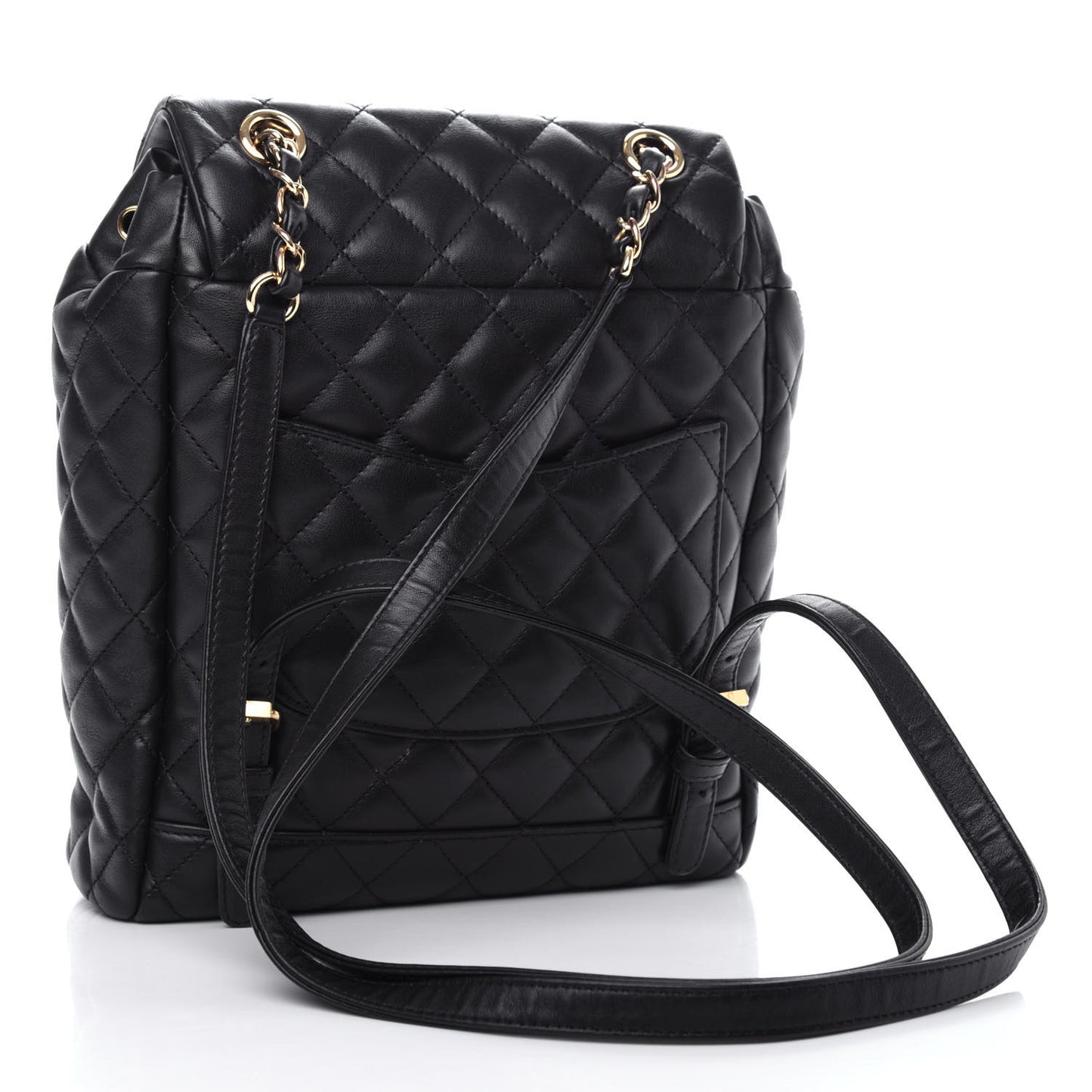 Calfskin Quilted Small Urban Spirit Backpack Black