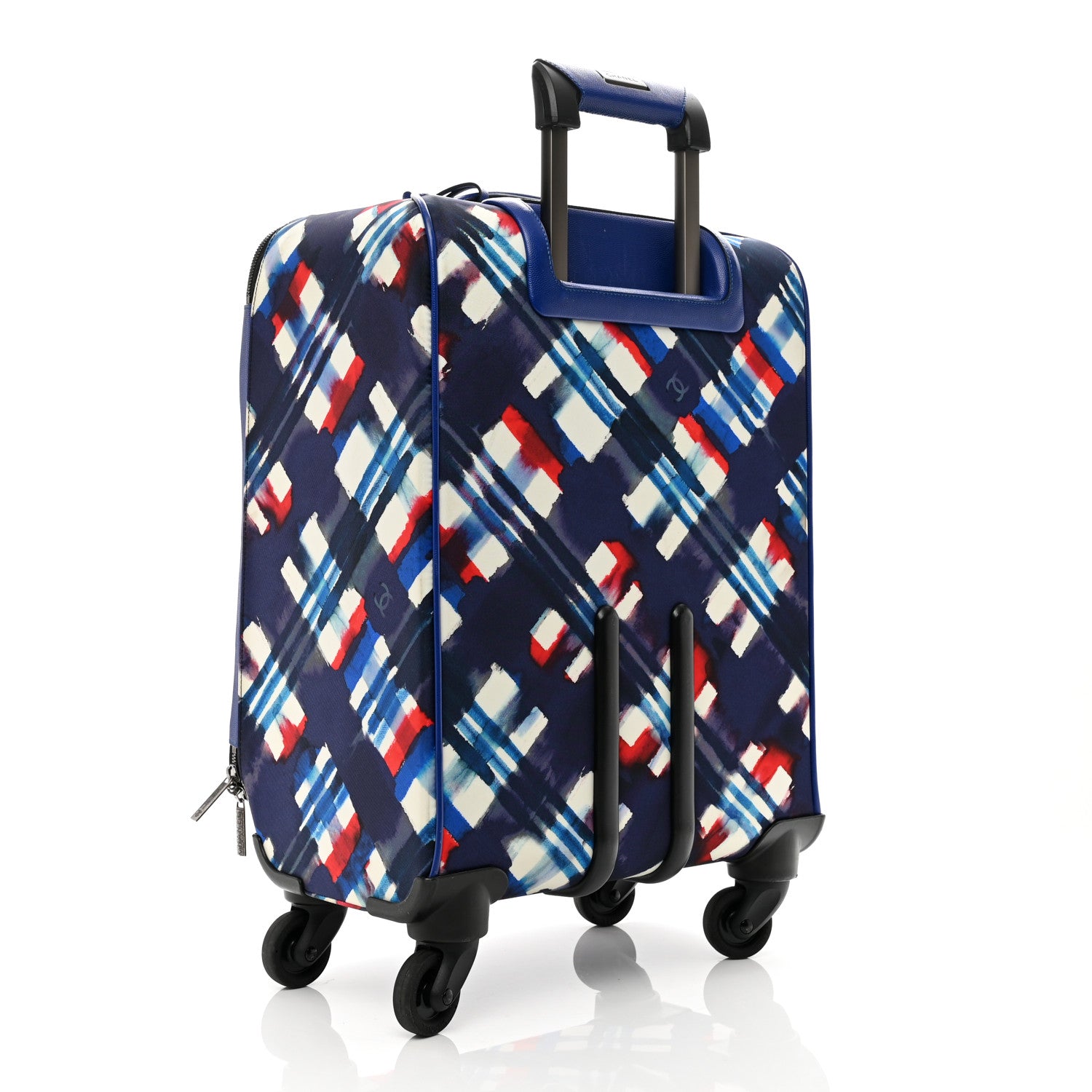 Chanel Nylon Airline Printed Coco Case Trolley White Navy Blue Red 2 of 11