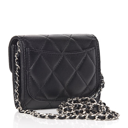 Chanel Lambskin Quilted Classic Clutch With Chain Black 3 of 11