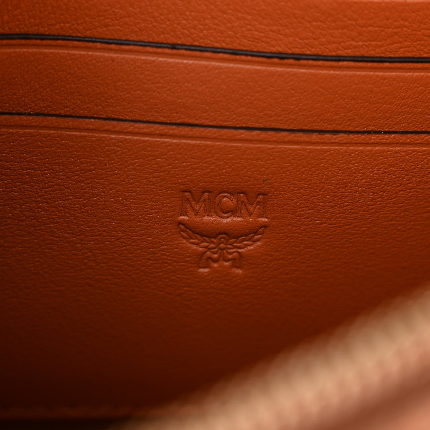 MCM Visetos Monogram Mini Tracy Crossbody Bag Cognac 6 of 9