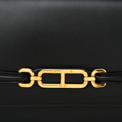 Tom Ford Palmellato Calfskin Medium Whitney Top Handle Bag Black 7 of 9