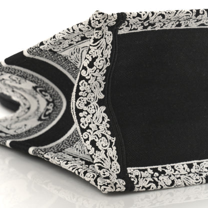 Christian Dior Canvas Embroidered Medium Ornamental Cornely Effect Book Tote Black White 7 of 8