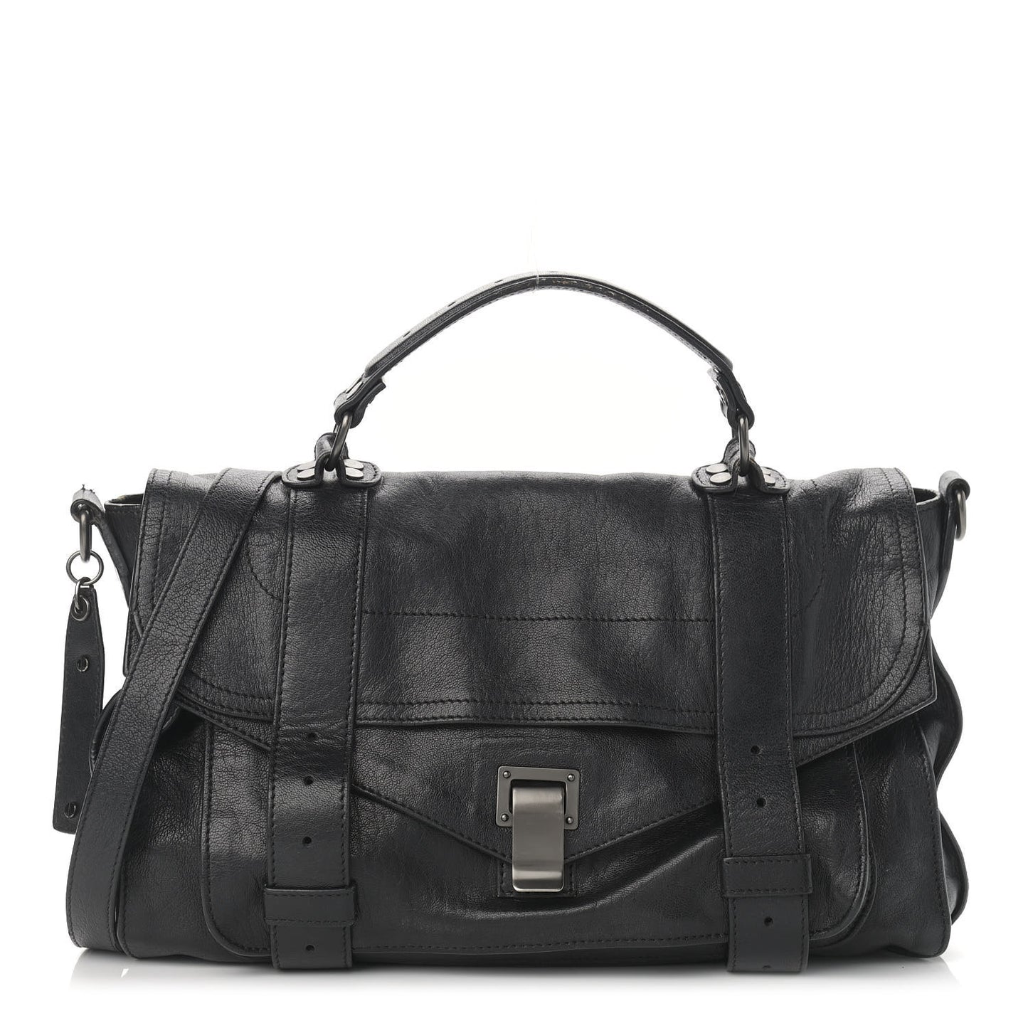 Lambskin Medium PS1 Satchel Black