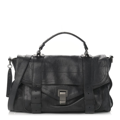 Proenza Schouler Lambskin Medium PS1 Satchel Black 1 of 15