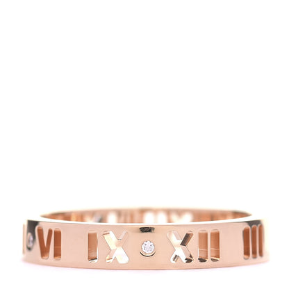 Tiffany 18K Rose Gold Diamond Atlas Pierced Ring 53 6.5 1 of 4
