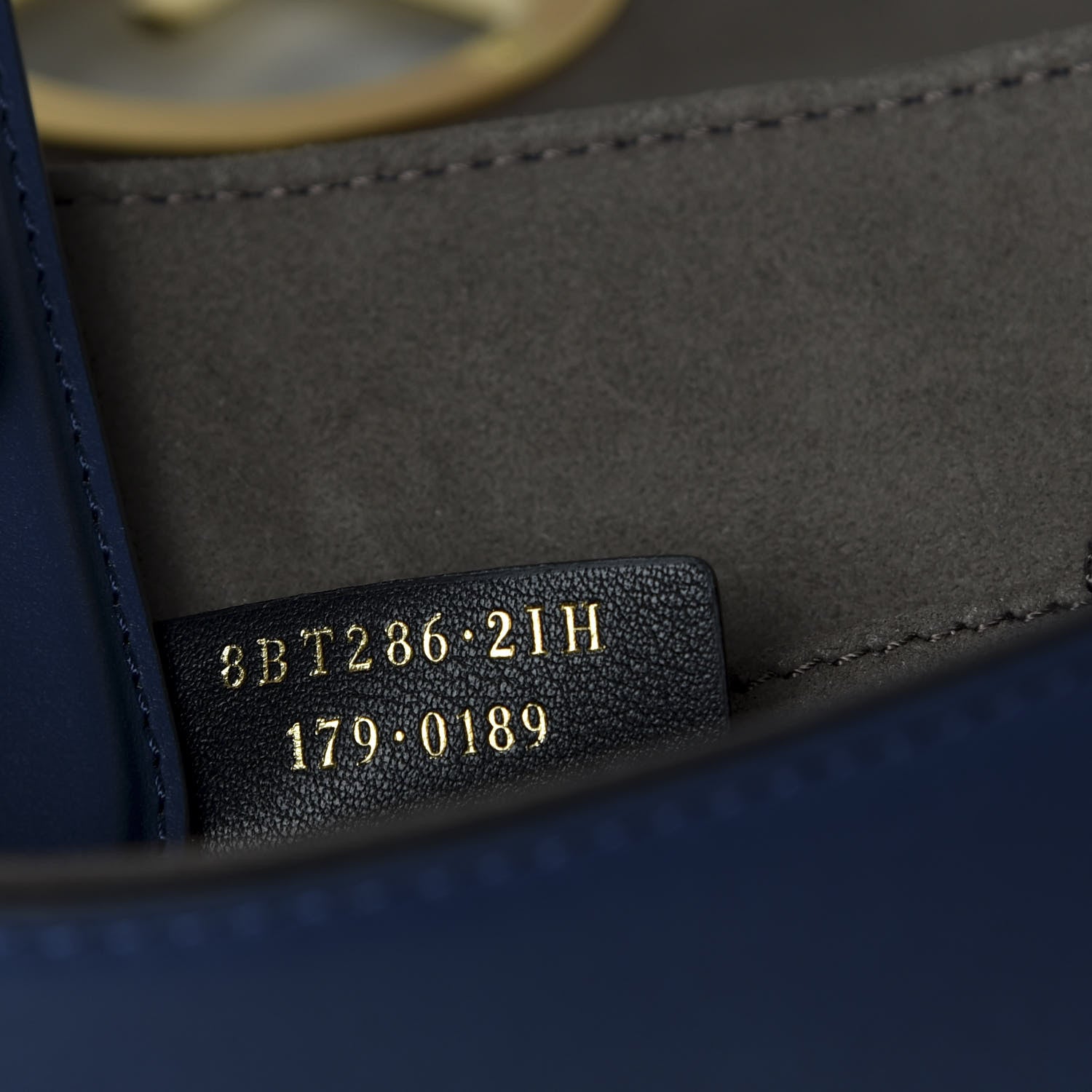 Fendi Vitello Century Opaco F is Fendi Small Kan I Shoulder Bag Blu Scuro 9 of 11