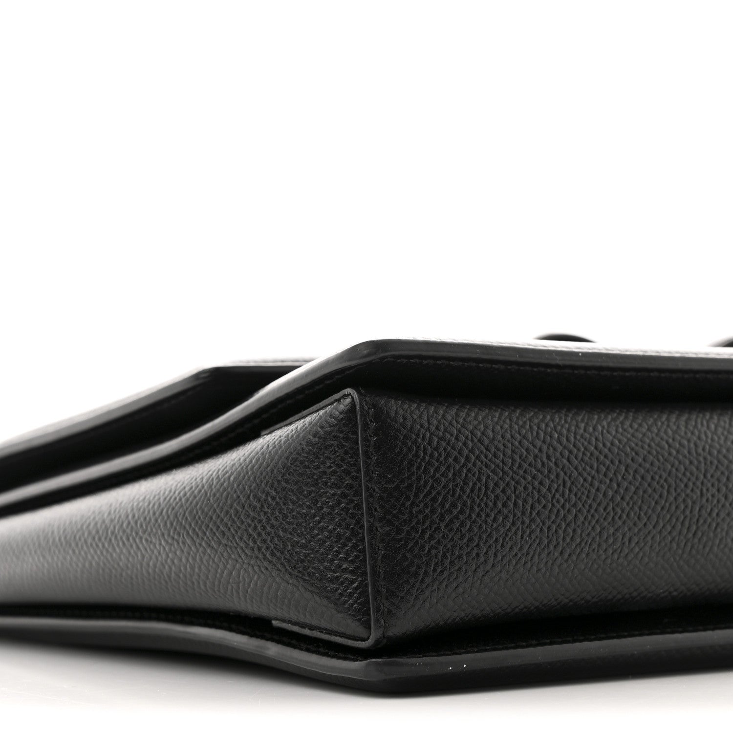Salvatore Ferragamo Pebble Calfskin Ginny Vara Bow Shoulder Bag Black 9 of 10