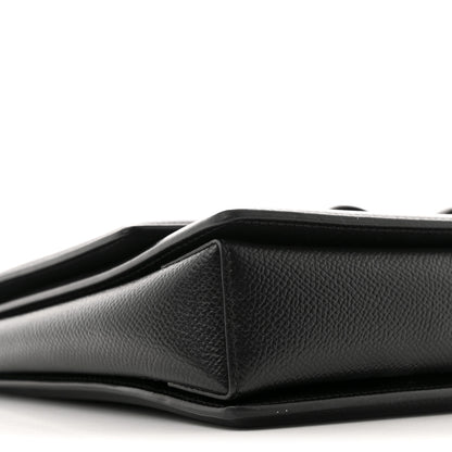 Salvatore Ferragamo Pebble Calfskin Ginny Vara Bow Shoulder Bag Black 9 of 10