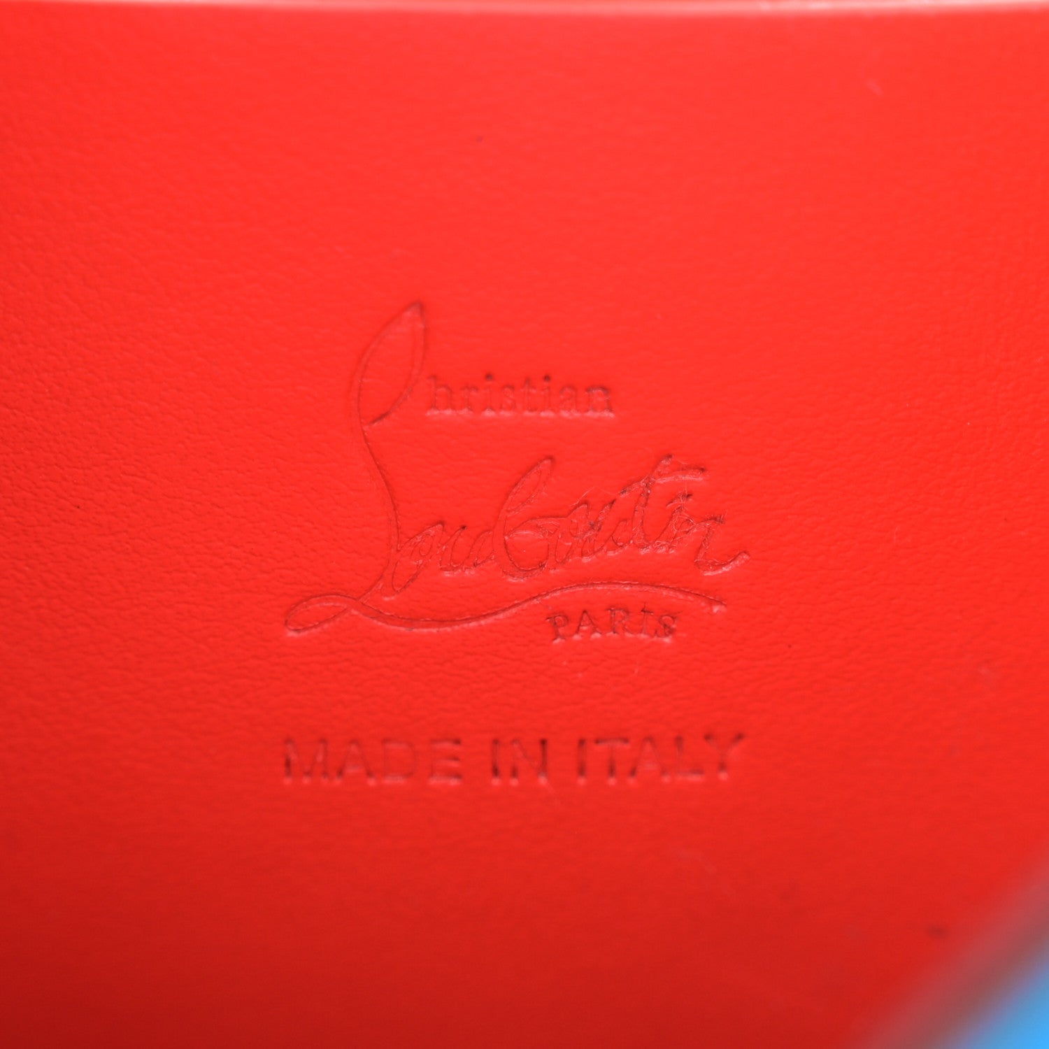 Christian Louboutin Grained Calfskin Mini Carasky Bucket Bag Blue 6 of 9