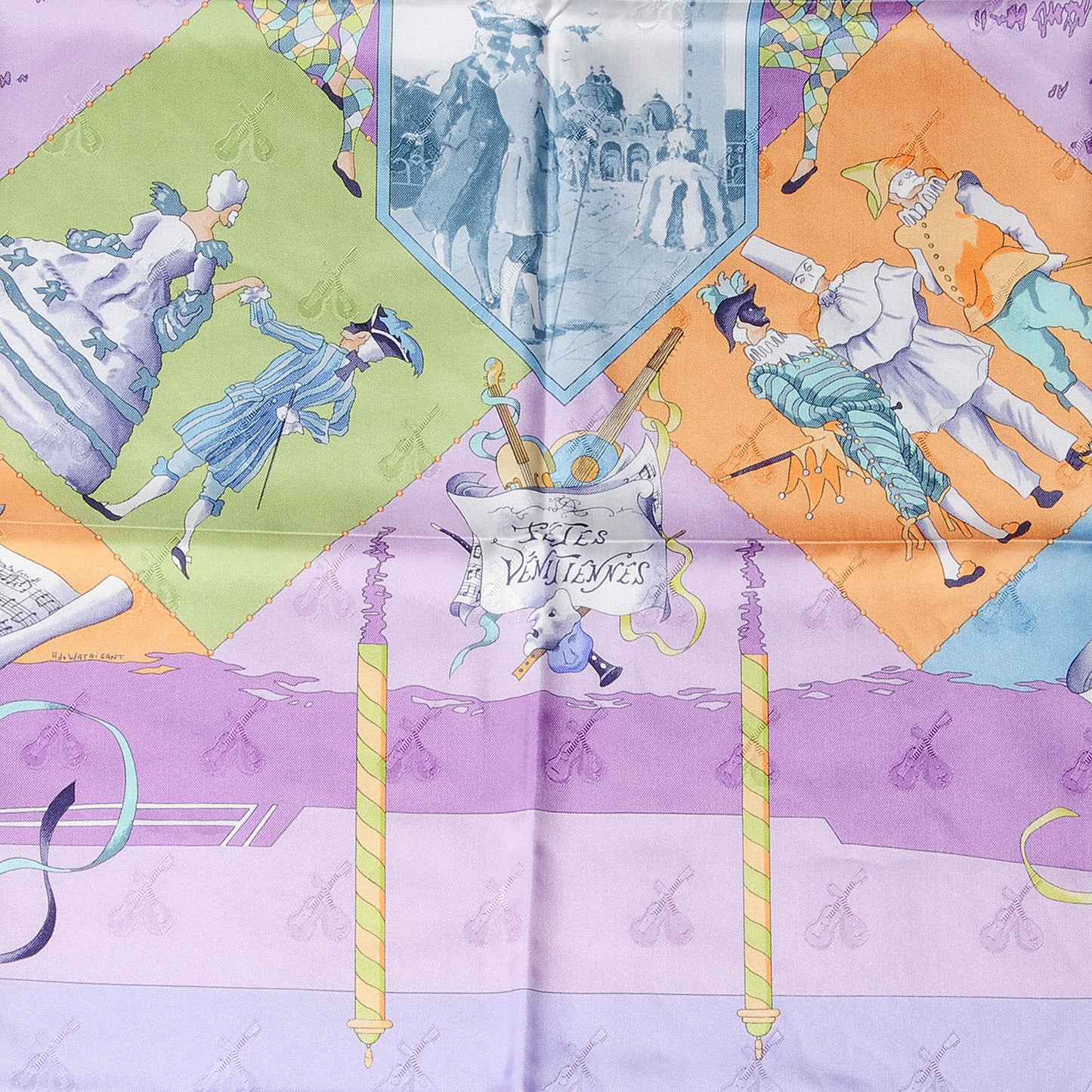 Silk Fetes Venitiennes Scarf 90