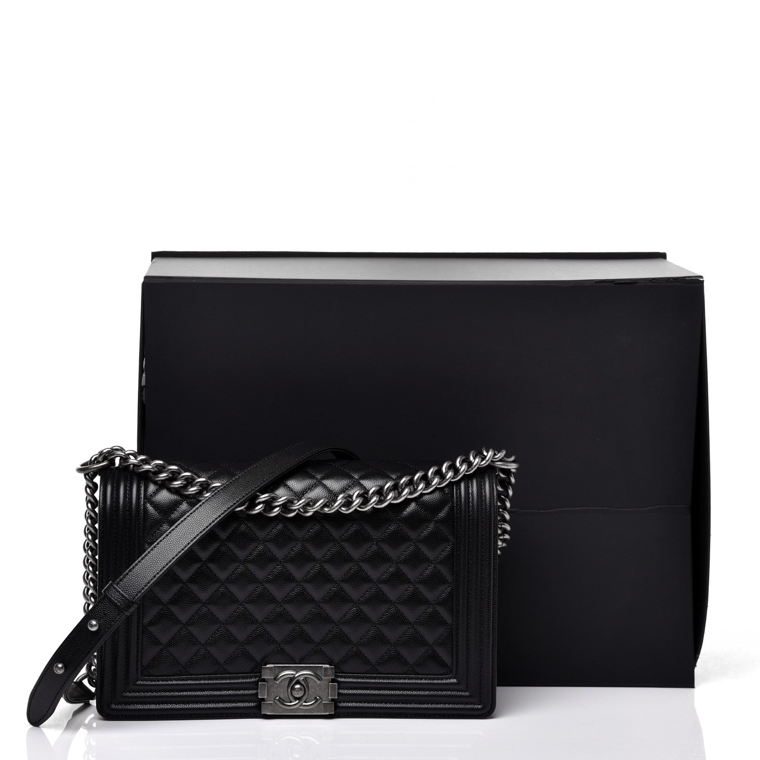 Chanel Caviar Quilted New Medium Boy Flap Black 11 of 11