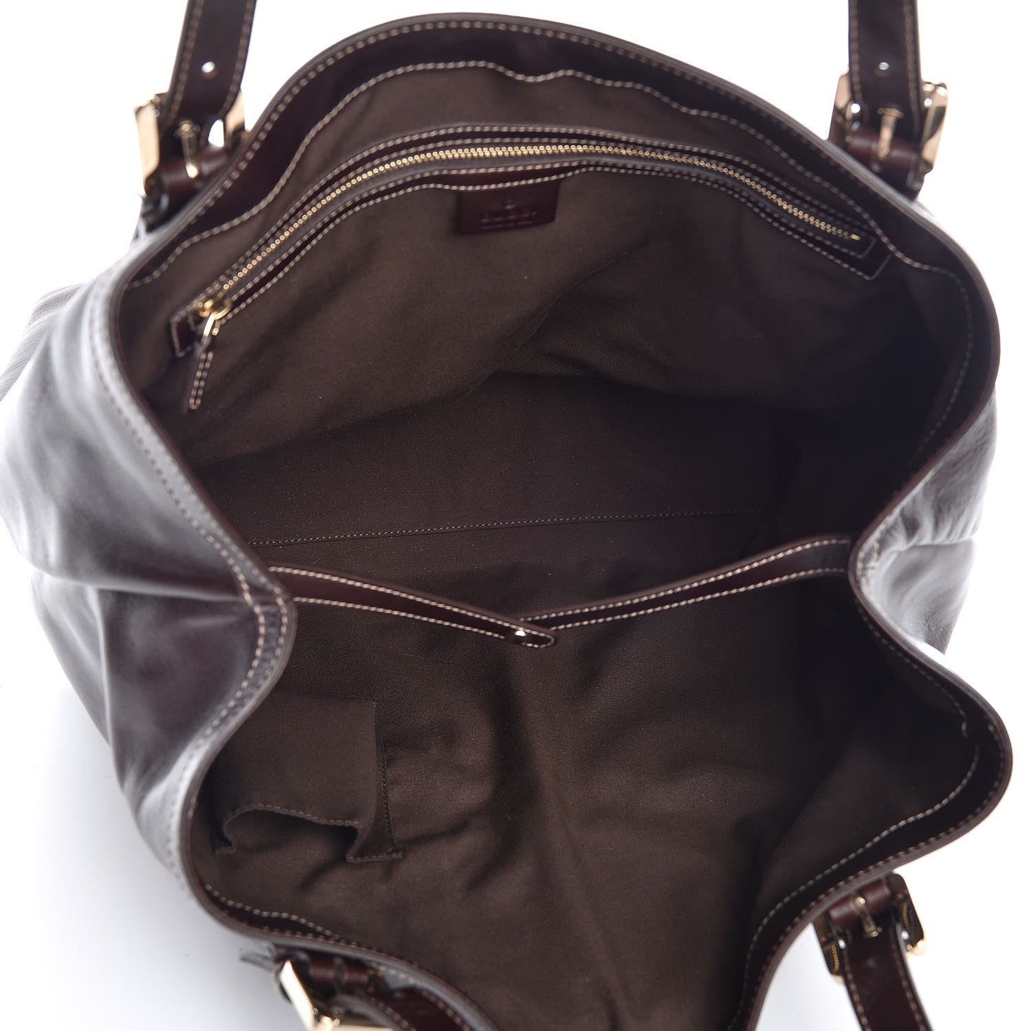 Gucci Calfskin Large Britt Shoulder Bag Dark Brown 5 of 7