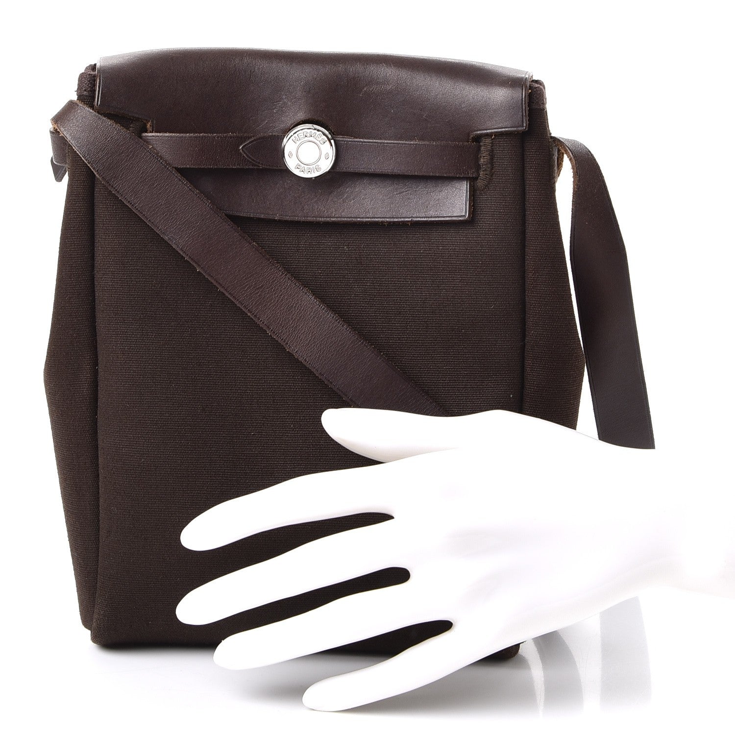 Hermes Toile Herbag TPM Havane Etoupe 3 of 11