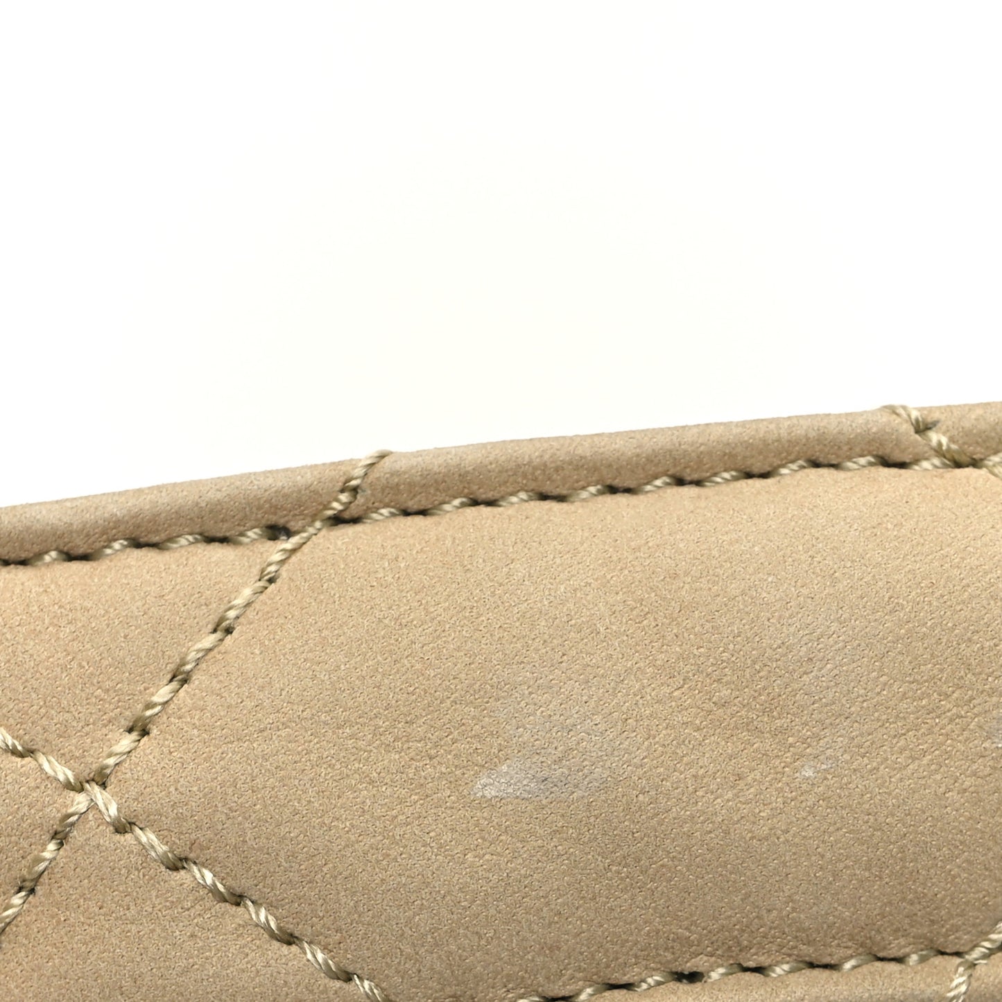 Nubuck Suede Quilted Maxi Icare Shopping Tote Safari Beige