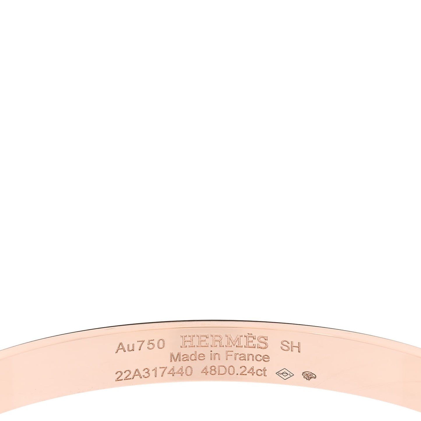 18K Rose Gold Diamond PM Collier De Chien Bracelet SH