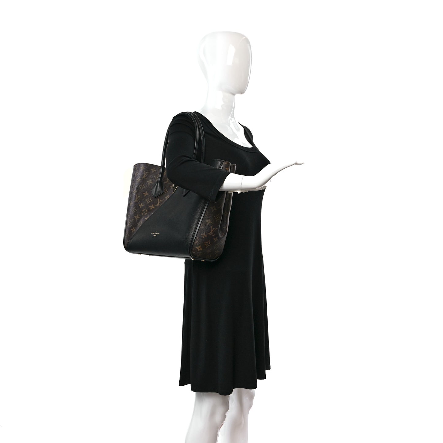Calfskin Monogram Kimono Tote Black