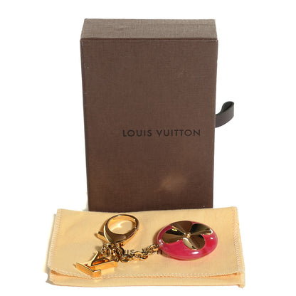 Louis Vuitton Acetate Hollow Flower Bag Charm Fuchsia 4 of 7