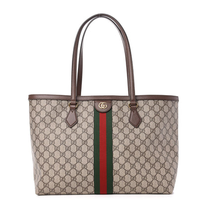 Gucci GG Supreme Monogram Medium Ophidia Shopping Tote Brown 1 of 11