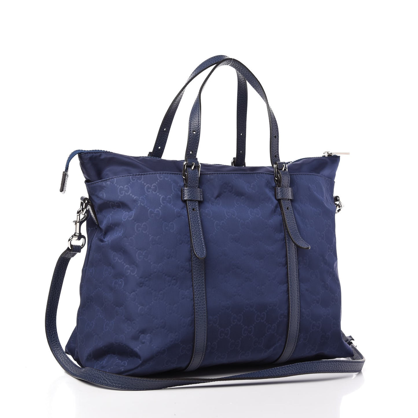 Nylon Monogram Zippered Tote Tide