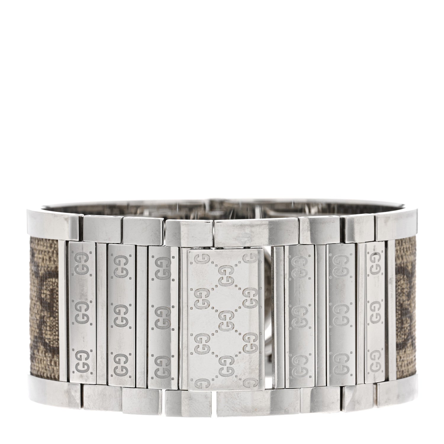 Gucci Stainless Steel Canvas 33mm Twirl Monogram Quartz Watch Brown 3 of 4