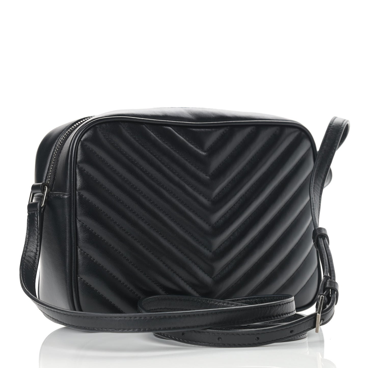 Calfskin Matelasse Monogram Lou Camera Bag Black