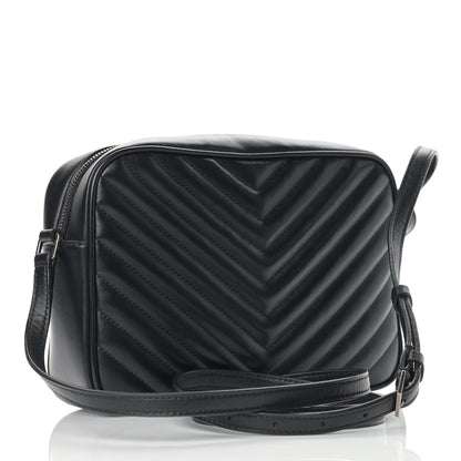 Saint Laurent Calfskin Matelasse Monogram Lou Camera Bag Black 3 of 10