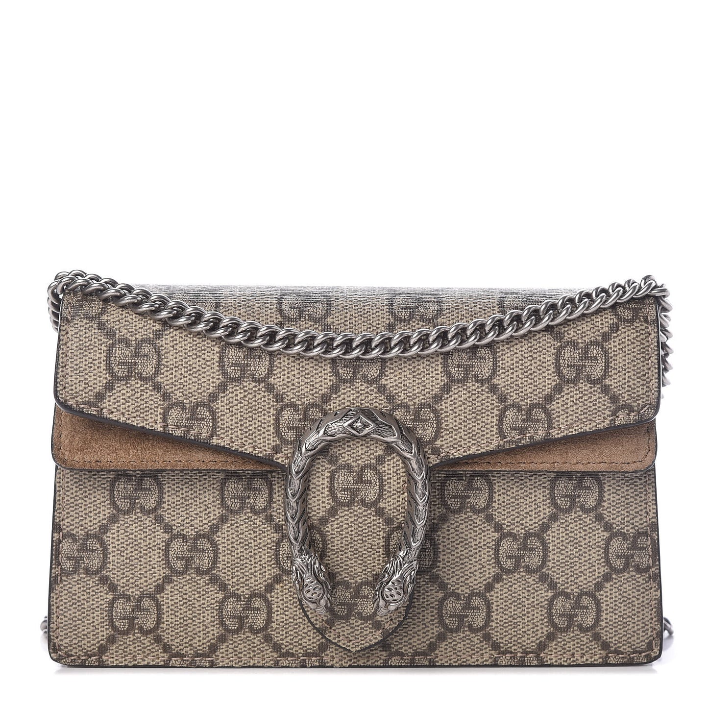 GG Supreme Monogram Super Mini Dionysus Shoulder Bag Taupe
