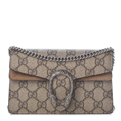 Gucci GG Supreme Monogram Super Mini Dionysus Shoulder Bag Taupe 1 of 10