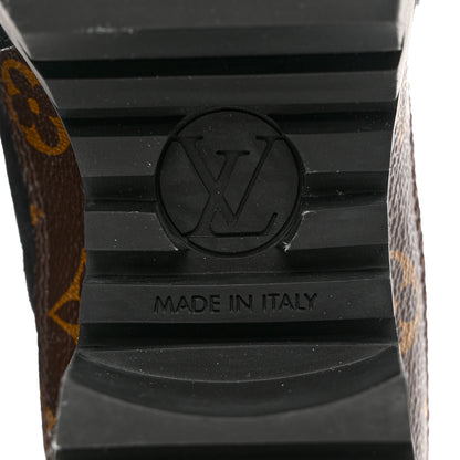 Louis Vuitton Suede Calfskin Monogram Laureate Platform Desert Boots 35.5 Black 8 of 8
