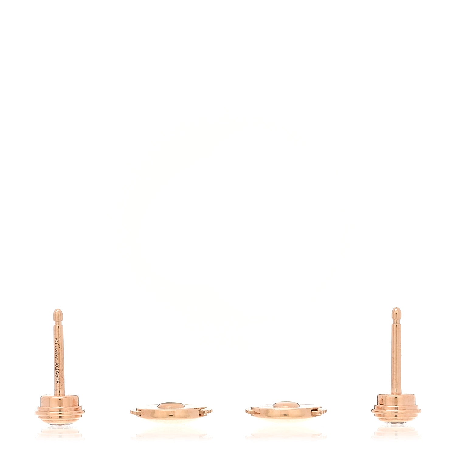 Cartier 18K Pink Gold Diamond SM D'Amour Earrings 3 of 5