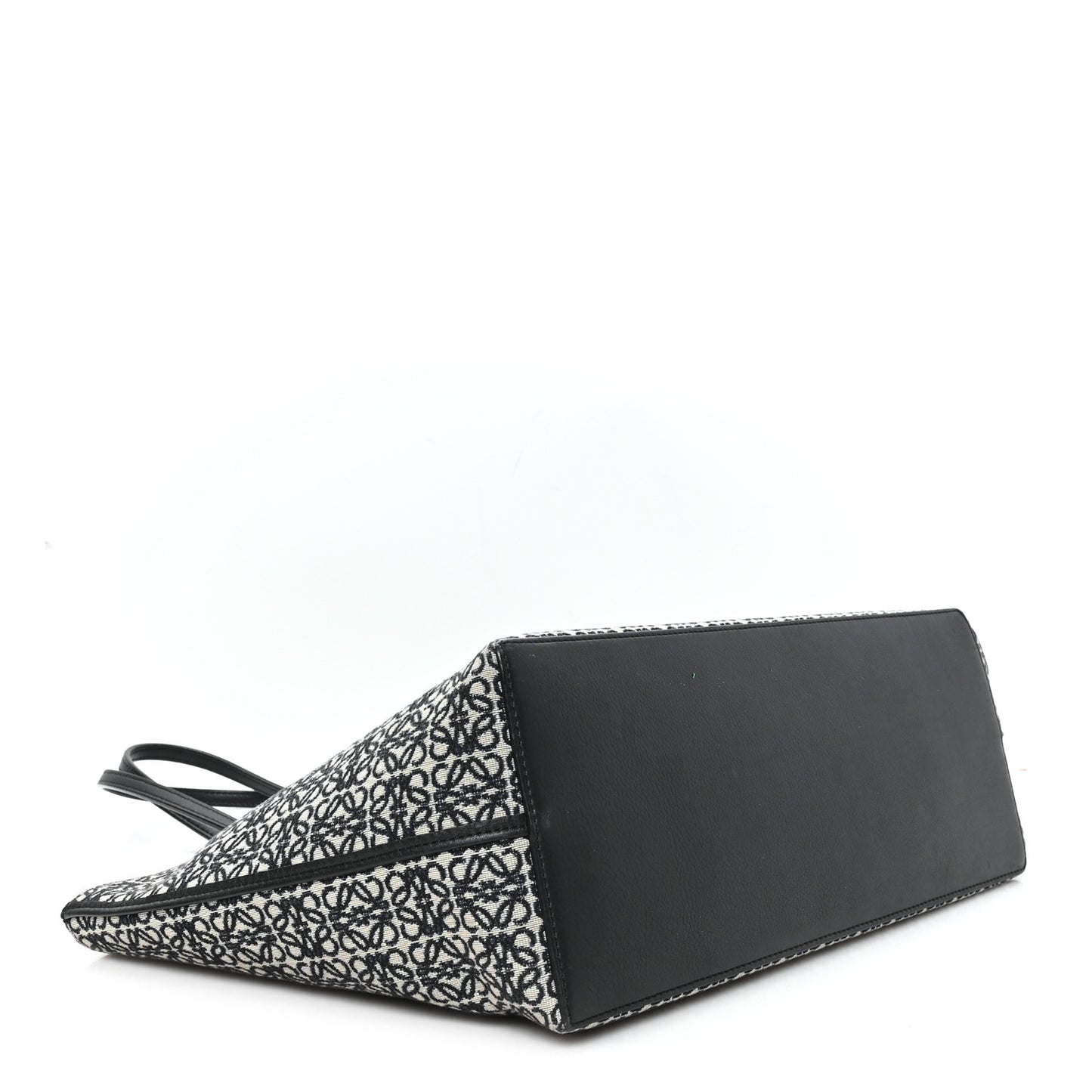 Jacquard Anagram Calfskin East West Tote Beige Black