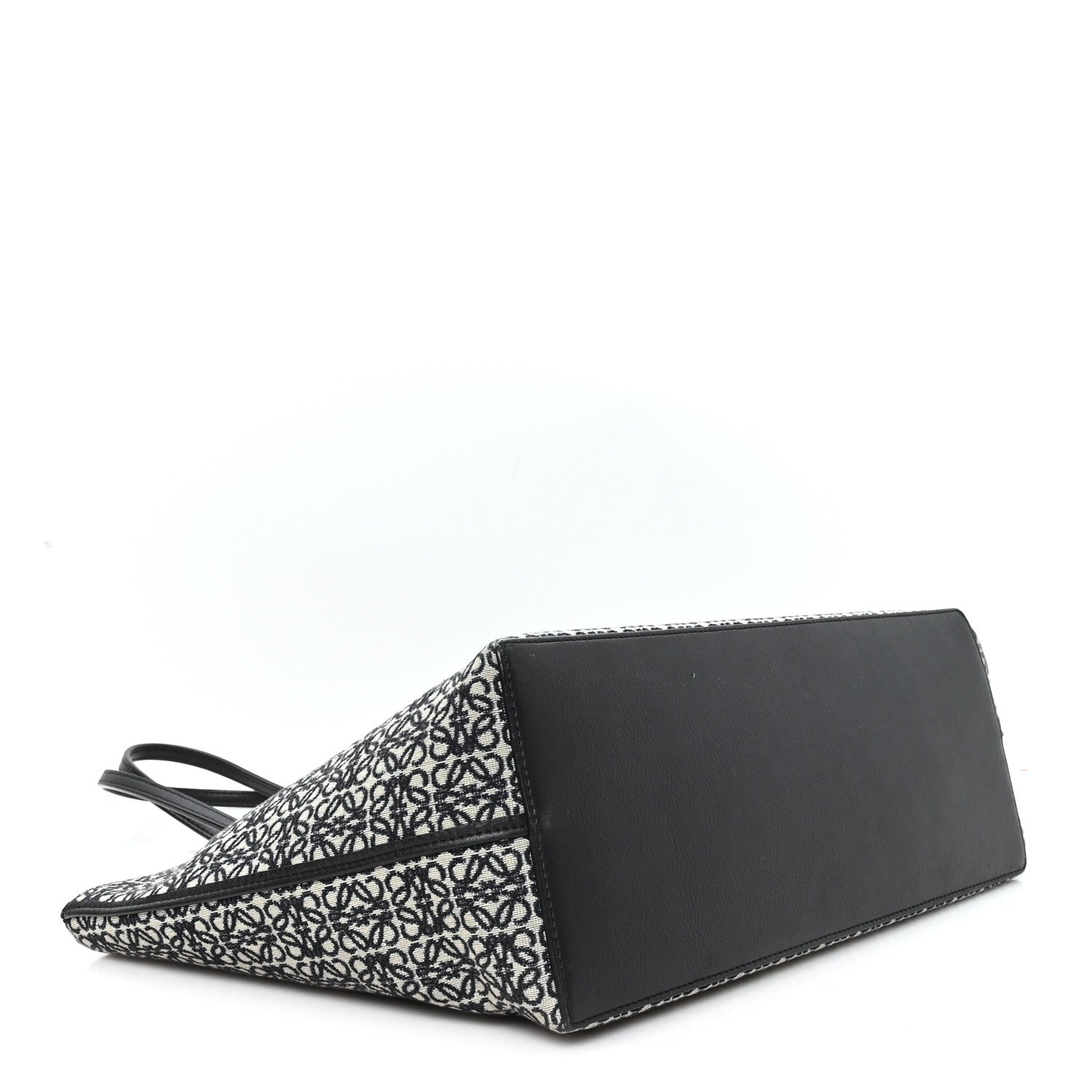 Loewe Jacquard Anagram Calfskin East West Tote Beige Black 4 of 11