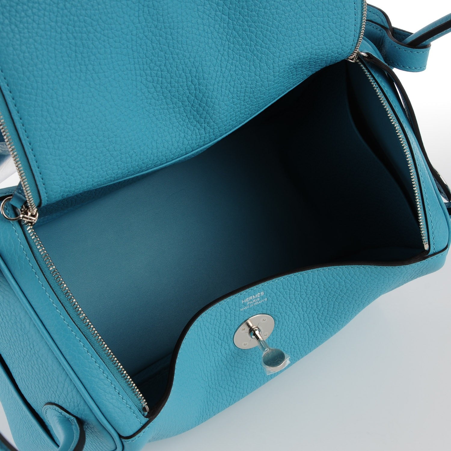 Hermes Taurillon Clemence Lindy 26 Bleu Saint Cyr 6 of 15