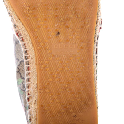 Gucci GG Supreme Monogram Tian Womens Espadrilles 35.5 Beige Multicolor Red 9 of 12